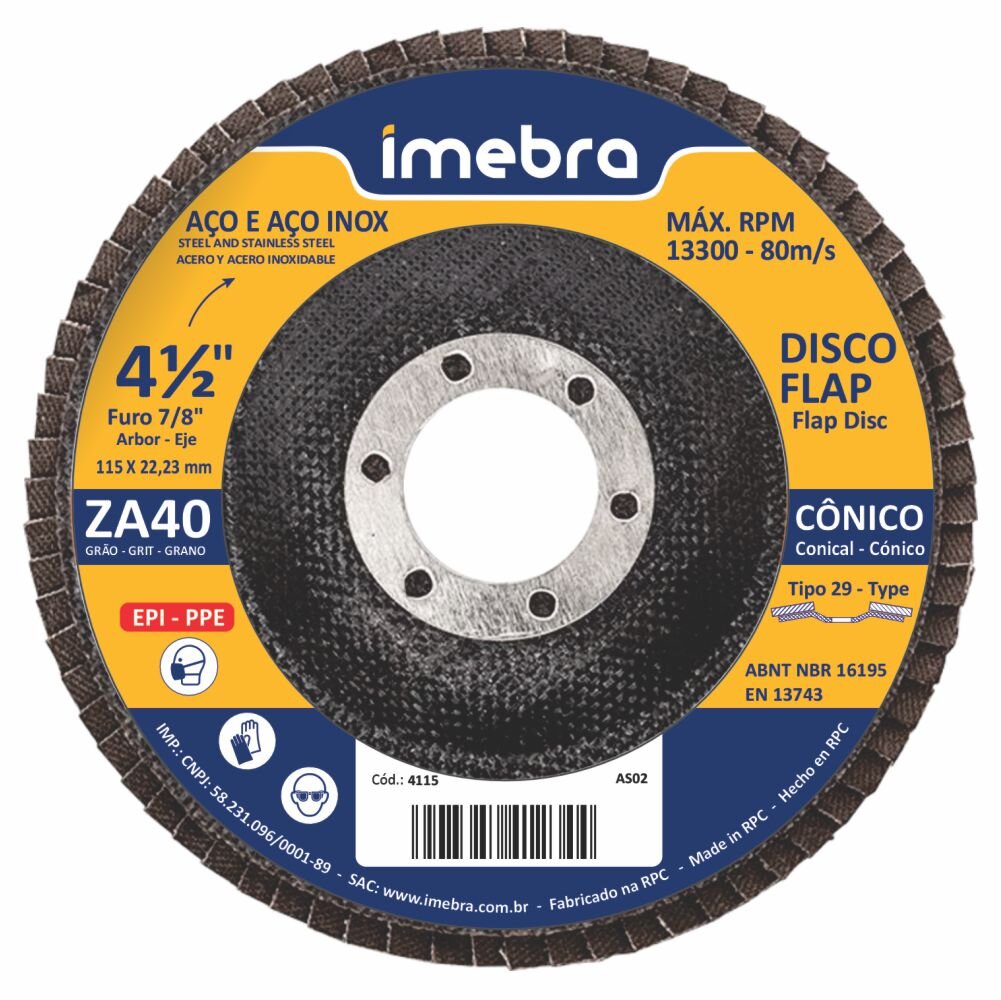 Disco Flap Cônico